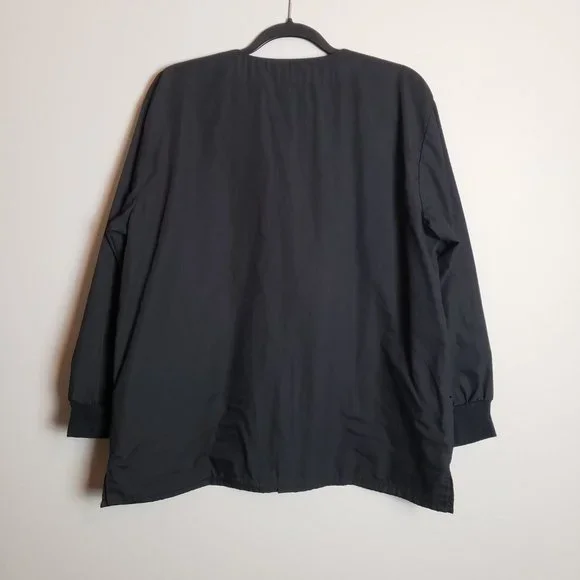 Natural Uniforms Black Snap Button Down Scrub Jacket Coat Medium - Picture 5 of 6